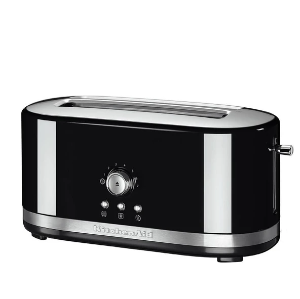 KitchenAid Manuel Kontrollü 4 Dilim, 2 Uzun Yuvalı Ekmek Kızartma Makinesi - Onyx Black ürün görseli 1