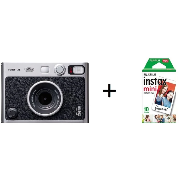 Fujifilm INSTAX MINI EVO Anında Film Kamerası Gümüş/Siyah + Mini Film ürün görseli 1