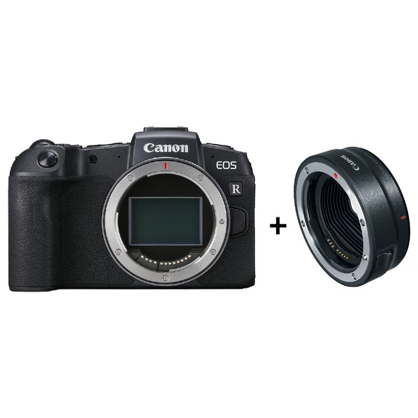 Canon EOS RP Aynasız Dijital Fotoğraf Makinesi Gövdesi Siyah, Montaj Adaptörü EF-EOS R ile ürün görseli 1