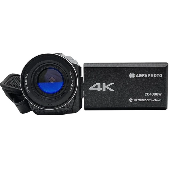 Agfa Realimove Su Geçirmez 4K Video Kamera Siyah – CC4000W ürün görseli 1