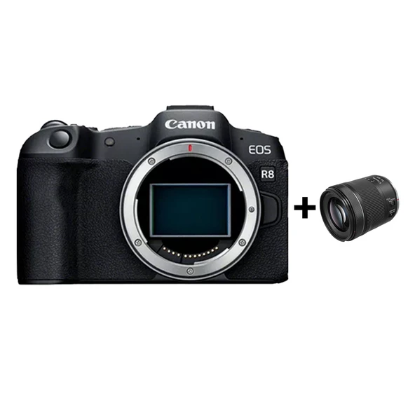 Canon EOS R8 Aynasız Dijital Fotoğraf Makinesi Gövdesi Siyah + RF 24-105mm F4-7.1 IS STM Siyah Lens ürün görseli 1