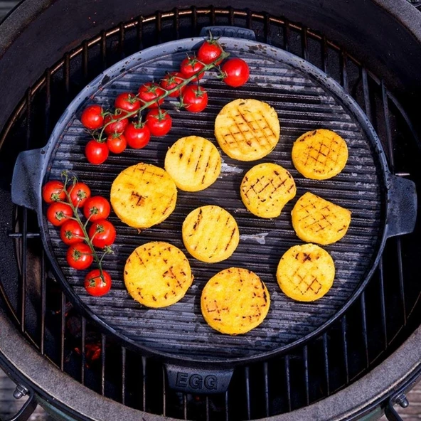 Big Green Egg Döküm Demir Plancha Tava Large - Resim 3