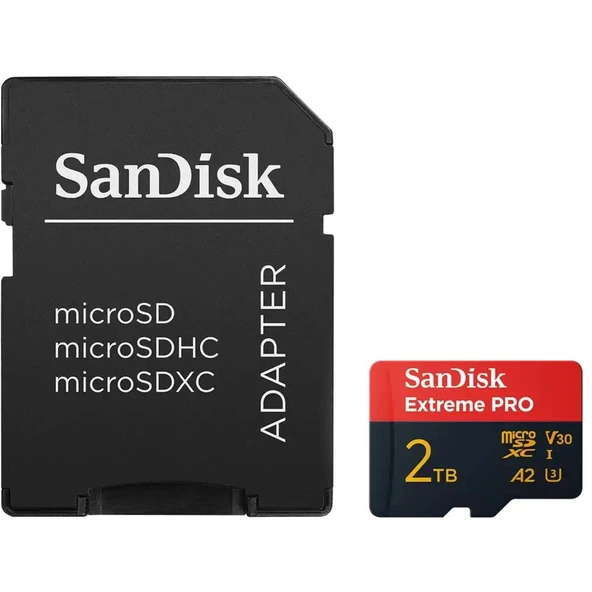 Sandisk MicroSDXC Hafıza Kartı UHS-I 2 TB Kırmızı/Siyah microSDXC ürün görseli 1