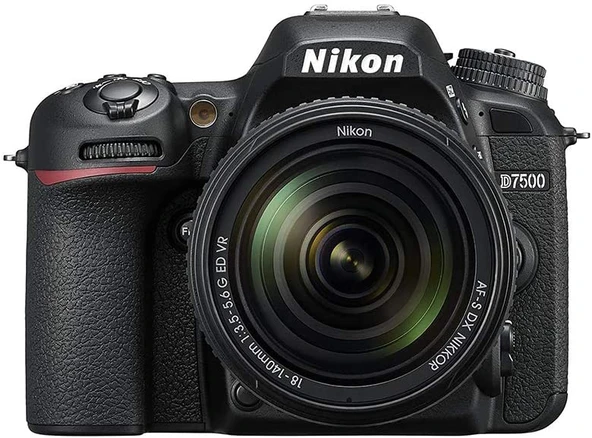 Nikon D7500 DSLR Fotoğraf Makinesi 18-140mm Lensli Siyah ürün görseli 1