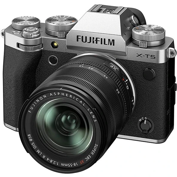 Fujifilm X-T5 Aynasız Dijital Fotoğraf Makinesi Gövdesi Gümüş + XF18-55mm KIT ürün görseli 1