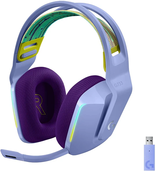 Logitech G733 Lightspeed Kablosuz RGB Oyuncu Kulaklığı Lila ürün görseli 1