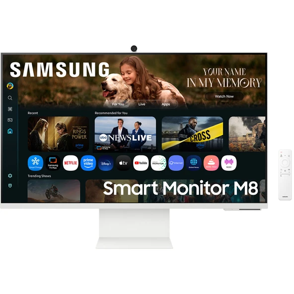 Samsung Akıllı Monitör 32″ Düz,UHD,60 Hz, VA Panel, IoT HUB,Çalışma Alanı,APPLE AIRPLAY (LS32FM801UMXUE) ürün görseli 1