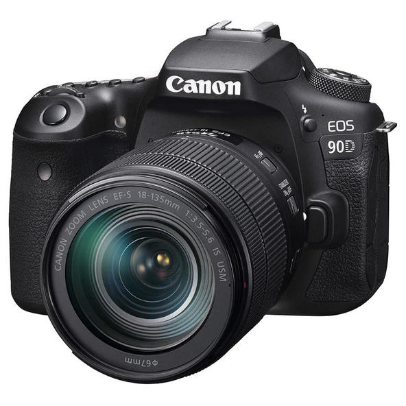 Canon EOS 90D DSLR Fotoğraf Makinesi Siyah + EFS 18-135mm Lens ürün görseli 1