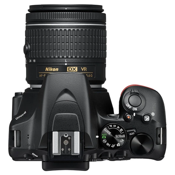 AF-P DX 18-55mm f/3.5-5.6G VR Lensli Nikon D3500 DSLR Fotoğraf Makinesi Siyah ürün görseli 1