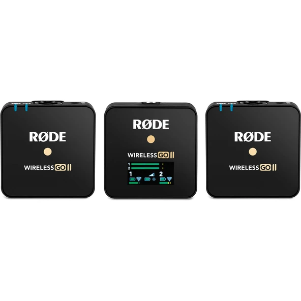 Rode Wireless GO II 2 Kişilik Kompakt Dijital Kablosuz Mikrofon Sistemi/Kaydedici (2,4 GHz, Siyah) ürün görseli 1