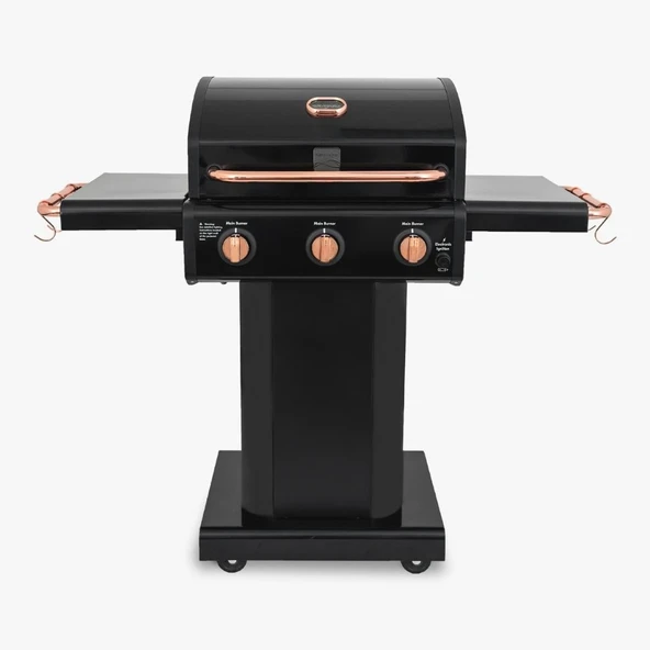 Kenmore Gazlı Barbekü 3 Ocaklı Siyah - Bakır ürün görseli 1