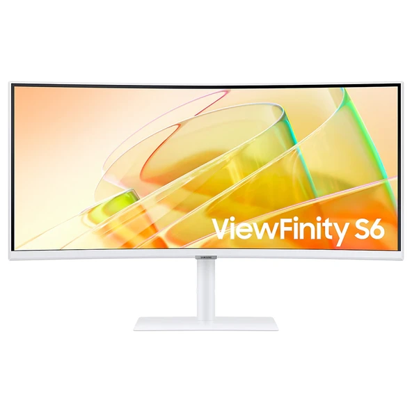Samsung HI-RES Viewfinity S6 34″ Kavisli,UWQHD,100HZ,Thunderbolt 4,Hoparlörler (LS34C650TAMXUE) ürün görseli 1
