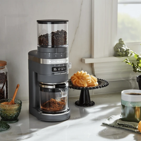 KitchenAid Kahve Öğütücü - Medallion Silver - Resim 7