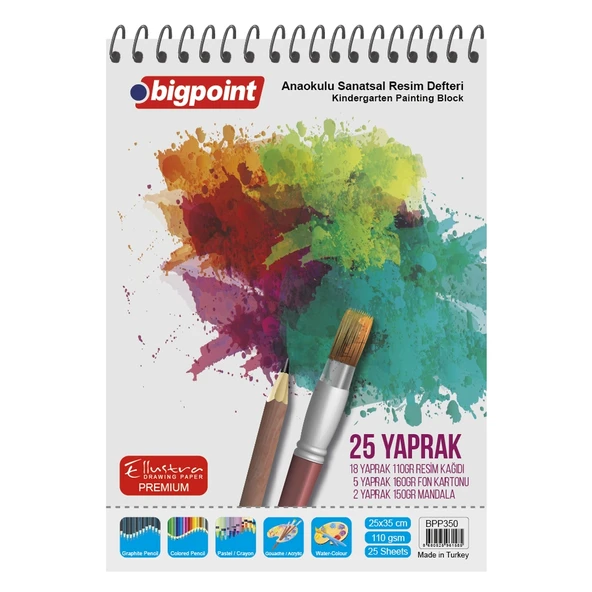 Bigpoint Sanatsal Resim Defteri 120 Gram 25x35cm - 15 Yaprak ürün görseli 1