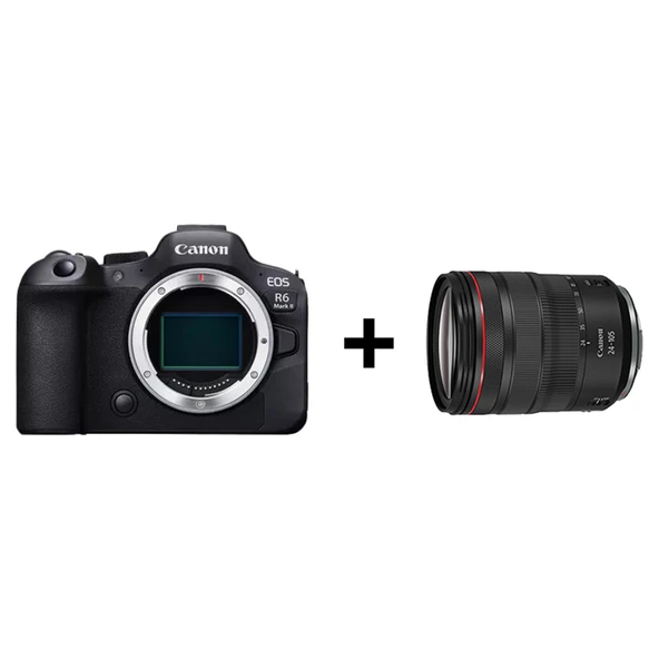 Canon EOS R6 Mark II Aynasız Fotoğraf Makinesi + RF 24-105mm F/4L IS USM lens ürün görseli 1