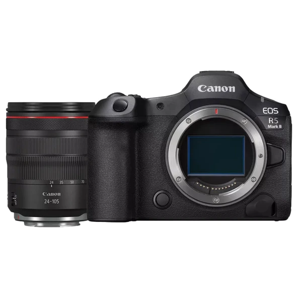 Canon EOS R5 Mark II 8K / 45MP RF 24-105mm F4 IS USM Lensli Tam Çerçeve Aynasız Dijital Fotoğraf Makinesi -Siyah ürün görseli 1