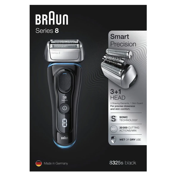 Braun Tıraş Makinesi Serisi 8 Siyah 8325S ürün görseli 1