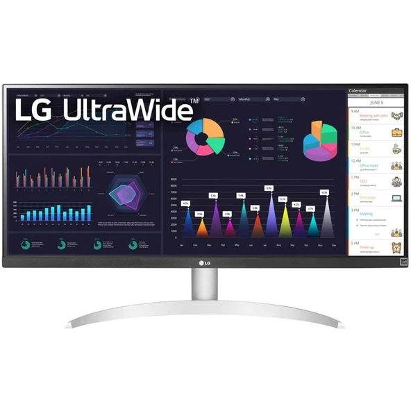 LG Ultra Geniş Monitör 29″ Düz, FHD, IPS Paneli, AMD FreeSync, HDR10, 75 Hz, 5 ms (29WQ600-W) ürün görseli 1