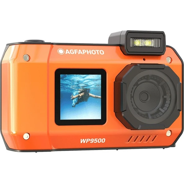 Agfa Realishot Su Geçirmez Dijital Fotoğraf Makinesi Turuncu – WP9500 ürün görseli 1