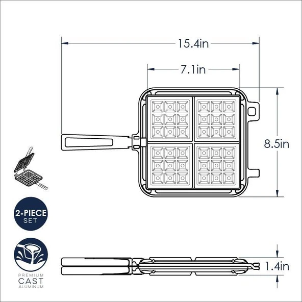 Nordicware Waffle Tavası - Resim 3