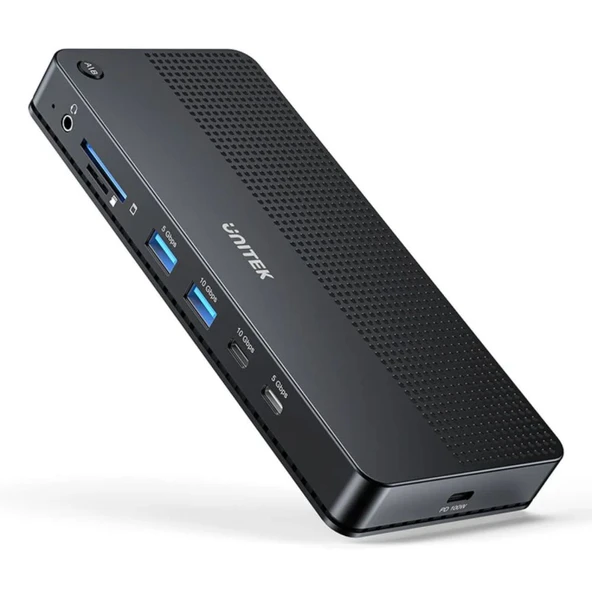 Unitek Universal Dual 4K KVM Yerleştirme İstasyonu Siyah – D1103A01 ürün görseli 1