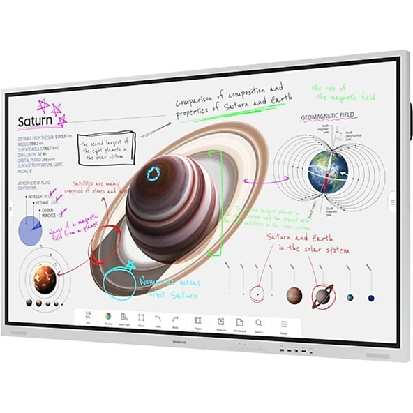 Samsung Flip Pro Etkileşimli Ekran Monitörü 85″ Düz, 4K UHD, VA Panel, Çoklu Dokunmatik, USB-C, HDMI/DP, 8 ms (LH85WMBWBGCXUE) ürün görseli 1