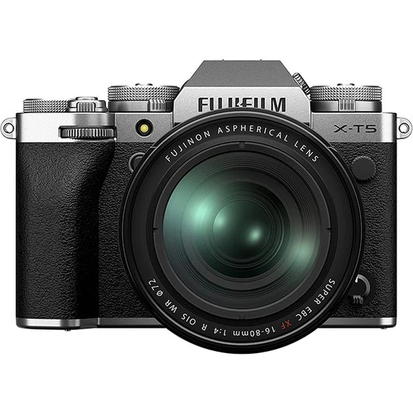 Fujifilm X-T5 Aynasız Dijital Fotoğraf Makinesi Gövdesi Gümüş + XF16-80mm KIT ürün görseli 1