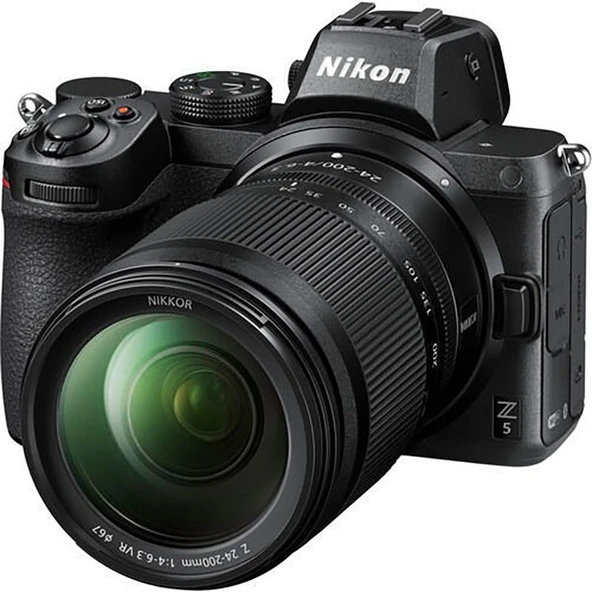Nikon Z5 Aynasız Dijital Fotoğraf Makinesi Siyah, 24-200mm Lensli ürün görseli 1