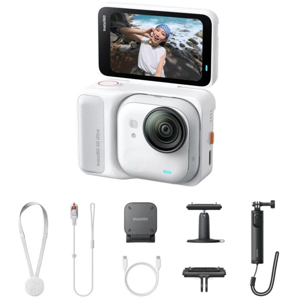 Insta360 Go Ultra Arktik Beyaz Monte Edilebilir Kamera Oluşturucu Paketi – INST-CINSABEA ürün görseli 1