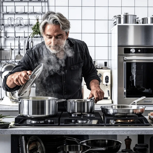 KitchenAid Artısan Çelik 3 Katlı Kaserol 16cm - Resim 2
