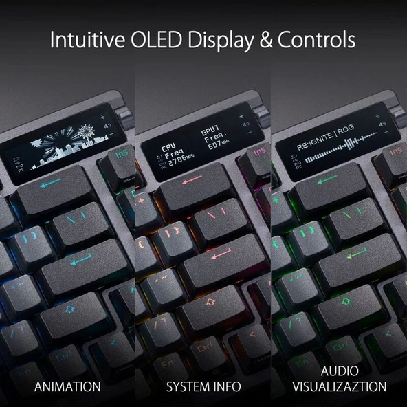 Asus ROG Azoth Kablosuz Oyun Klavyesi Siyah ürün görseli 1