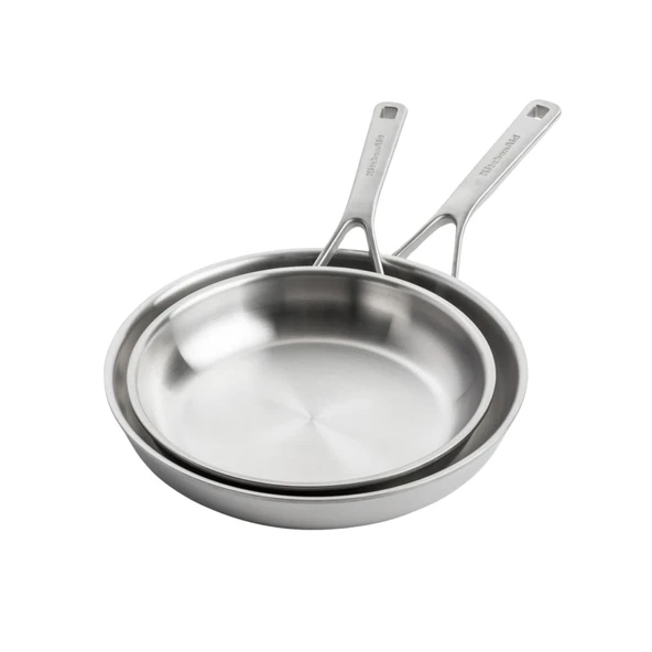 KitchenAid Artisan Çelik 3 Ply Tava Seti 24 cm + 28 cm ürün görseli 1