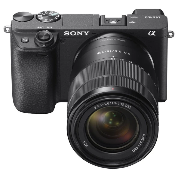 Sony Alpha A6400 APS-C Aynasız Fotoğraf Makinesi Siyah – E 18-135mm f/3.5-5.6 OSS Lensli ILCE-6400M ürün görseli 1