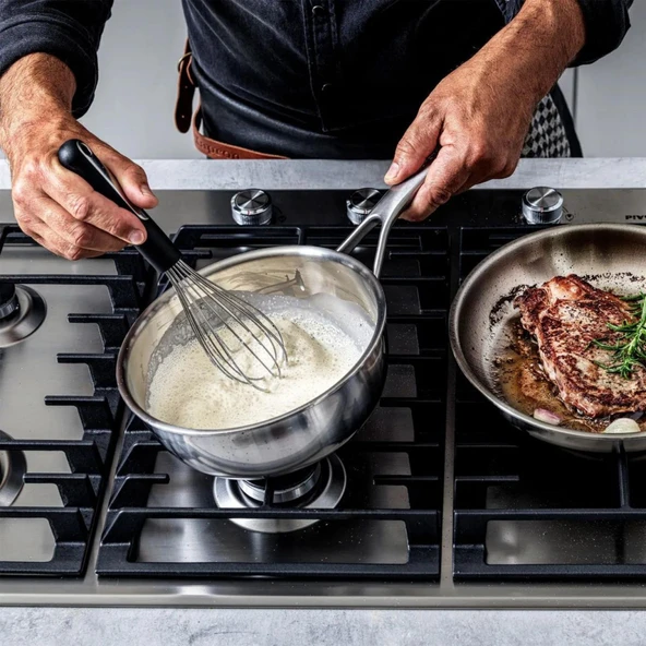 KitchenAid Artisan Çelik 3 Katlı Tava 20cm Şef - Resim 4