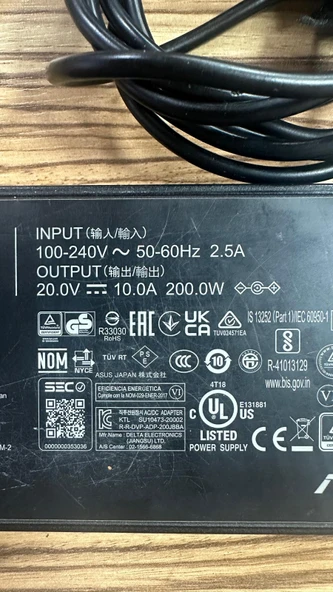 ASUS 200W 20V 10A Orijinal Adaptör (TEŞHİR) - Resim 2