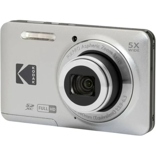 Kodak Pixpro Dijital Fotoğraf Makinesi Gümüş – FZ55 ürün görseli 1