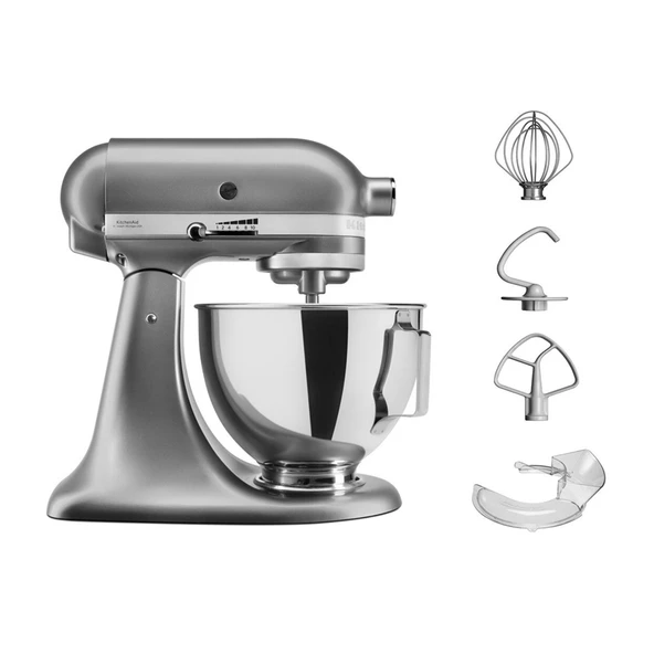 KitchenAid  4,3 L Stand Mikser 5KSM95PS - Metallic Chrome - Resim 5