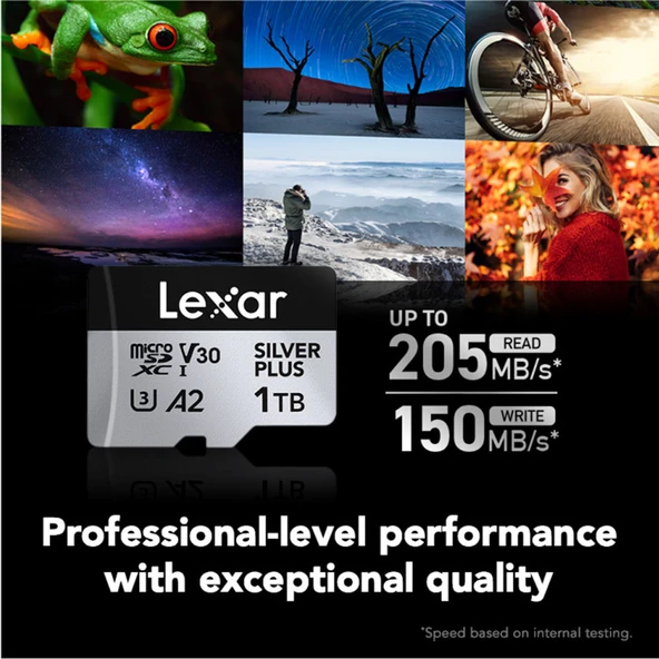 Lexar Professional Silver Plus Mikro SDXC 1TB Siyah/Gümüş – LMSSIPL001T-BNAG ürün görseli 1