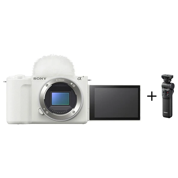 Sony ZV-E10 II APS-C Aynasız Fotoğraf Makinesi Beyaz - ILCEZVE10M2K/W + GPVPT2BT Kamera Tutma Yeri ürün görseli 1