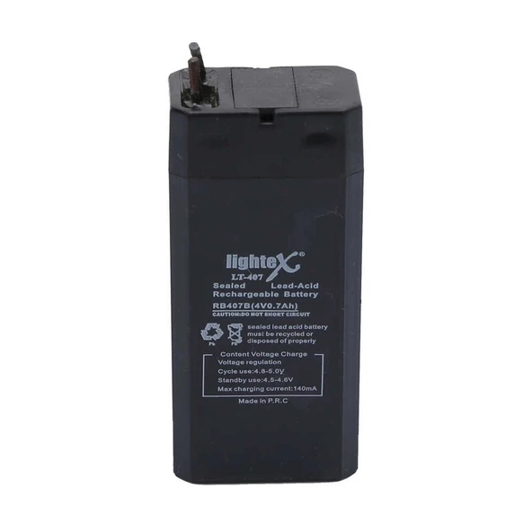 Lightex Lt-407 4v 0.7ah Işıldak Fener Aküsü ürün görseli 1