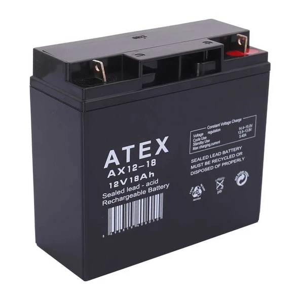 Atex Ax12-18 12v 18ah Akü - Resim 2