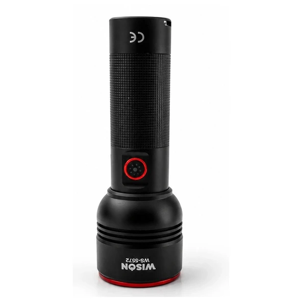 Ws-5572 20watt 2000 Lümen Uzun Menzilli Usb Type-c Şarjlı El Feneri - Resim 3