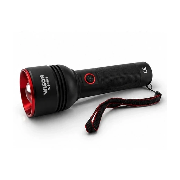 Ws-5572 20watt 2000 Lümen Uzun Menzilli Usb Type-c Şarjlı El Feneri - Resim 2
