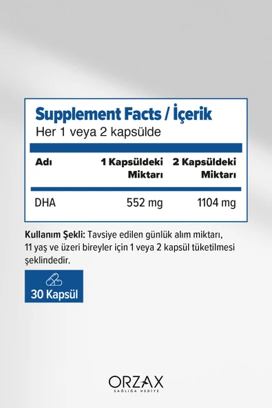 OCEAN DHA 30 KAPSUL - Resim 2