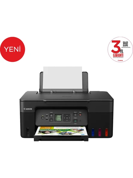 Canon PIXMA G3470 Çok Fonksiyonlu Renkli Mürekkep Tanklı Siyah Yazıcı/Tarama + Fotokopi/Wifi (Canon Eurasia Garantili) ürün görseli 1