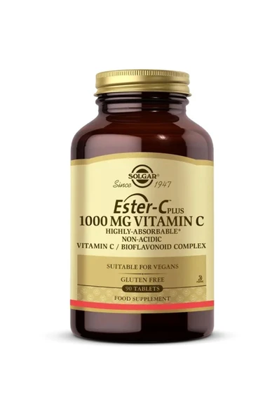 SOLGAR ESTER-C PLUS 1000 MG 90 TABLET ürün görseli 1