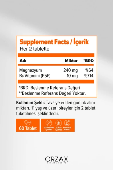 OCEAN EXTRAMAG MALAT 60 TABLET - Resim 2