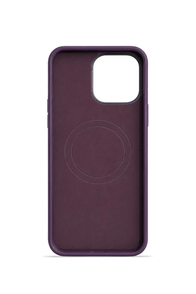 iPhone 17 GripStand MagSafe Deri Kılıf Mor - Resim 5