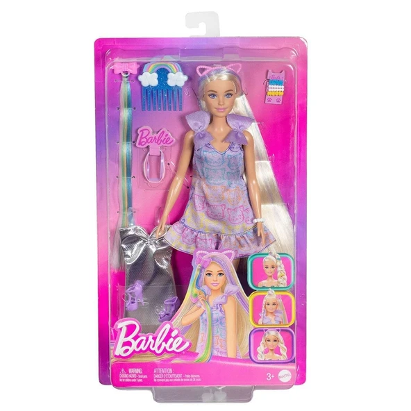 JCT72 Barbie Upuzun Muhteşem Saçlı Bebek - Saç Tasarım Oyun Seti ürün görseli 1