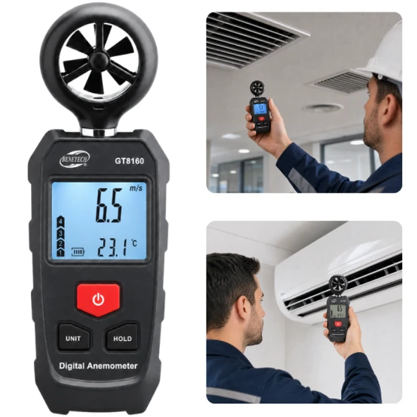 Benetech GT8160 Mini Anemometre Rüzgar Hızı Ölçer ürün görseli 1